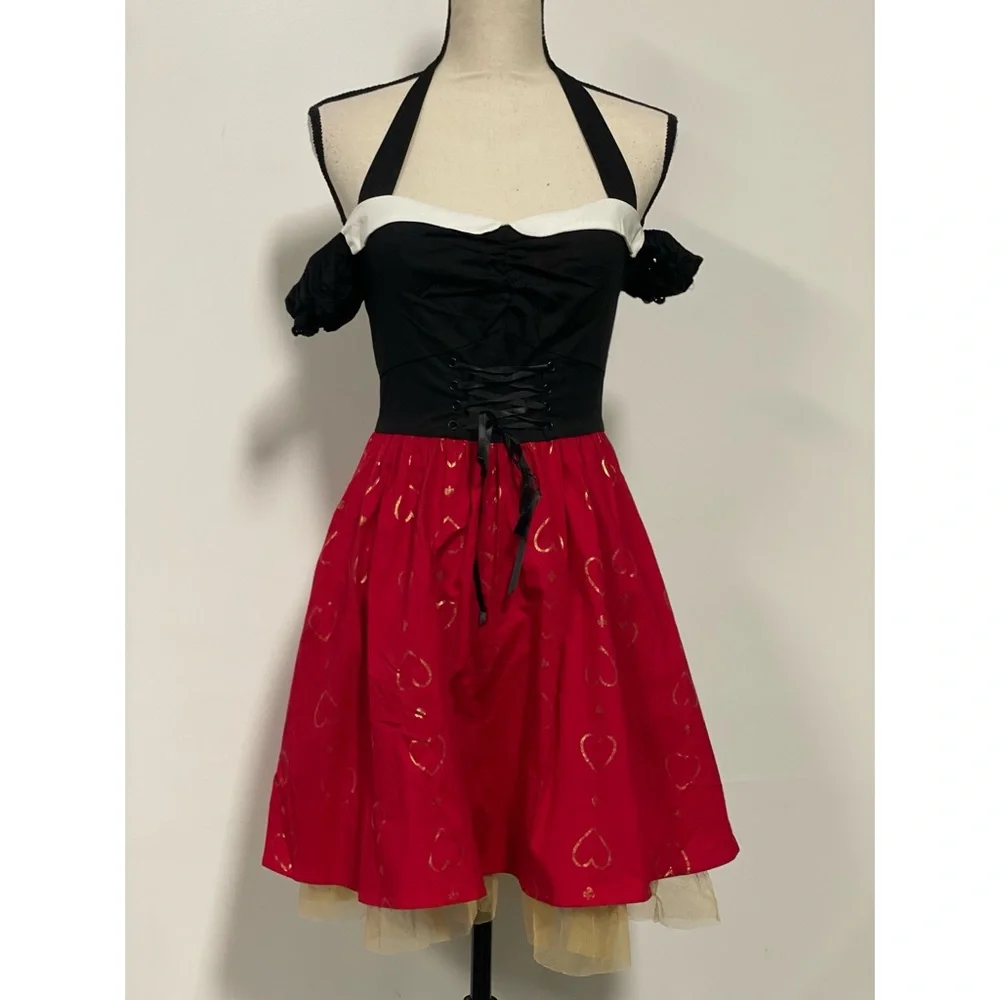 NWT Hot Topic Disney Classic Red Queen Dress Costume Size S - Picture 4 of 14